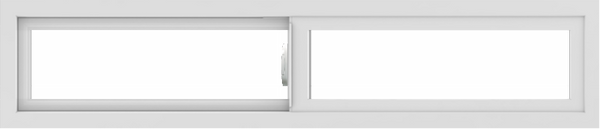 WDMA 54x12 (53.5 x 11.5 inch) Vinyl uPVC White Slide Window without Grids Interior