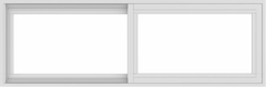 WDMA 54x18 (53.5 x 17.5 inch) Vinyl uPVC White Slide Window without Grids Exterior