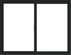 WDMA 54x42 (53.5 x 41.5 inch) Vinyl uPVC Black Slide Window without Grids Interior