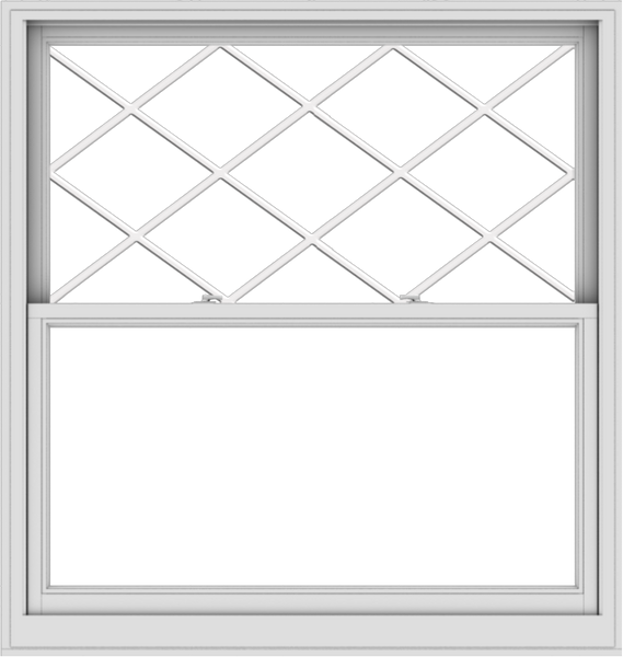 WDMA 54x57 (53.5 x 56.5 inch)  Aluminum Single Double Hung Window with Diamond Grids