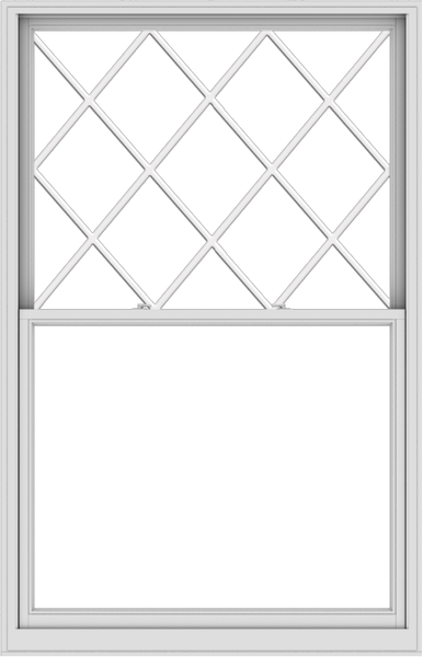 WDMA 54x84 (53.5 x 83.5 inch)  Aluminum Single Double Hung Window with Diamond Grids