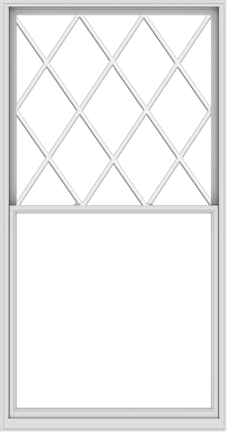 WDMA 60x114 (59.5 x 113.5 inch)  Aluminum Single Double Hung Window with Diamond Grids