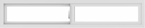 WDMA 60x12 (59.5 x 11.5 inch) Vinyl uPVC White Slide Window without Grids Interior