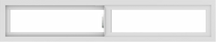 WDMA 60x12 (59.5 x 11.5 inch) Vinyl uPVC White Slide Window without Grids Interior