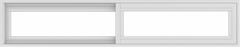 WDMA 60x12 (59.5 x 11.5 inch) Vinyl uPVC White Slide Window without Grids Exterior