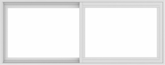 WDMA 60x24 (59.5 x 23.5 inch) Vinyl uPVC White Slide Window without Grids Interior