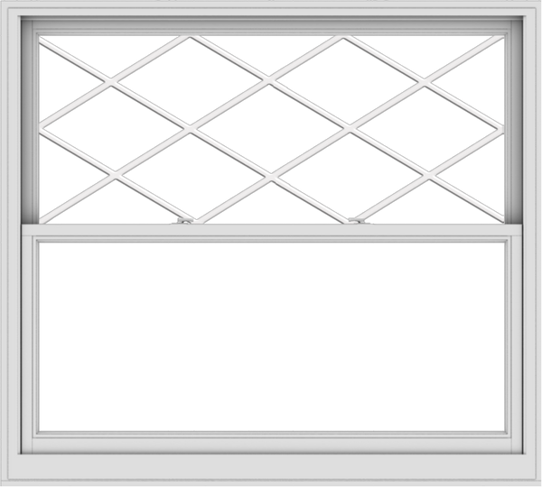WDMA 60x54 (59.5 x 53.5 inch)  Aluminum Single Double Hung Window with Diamond Grids