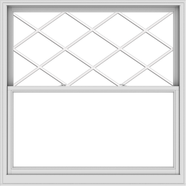 WDMA 60x60 (59.5 x 59.5 inch)  Aluminum Single Double Hung Window with Diamond Grids