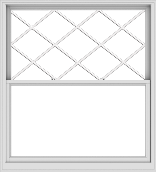 WDMA 60x66 (59.5 x 65.5 inch)  Aluminum Single Double Hung Window with Diamond Grids
