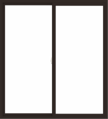 WDMA 60x66 (59.5 x 65.5 inch) Vinyl uPVC Dark Brown Slide Window without Grids Interior