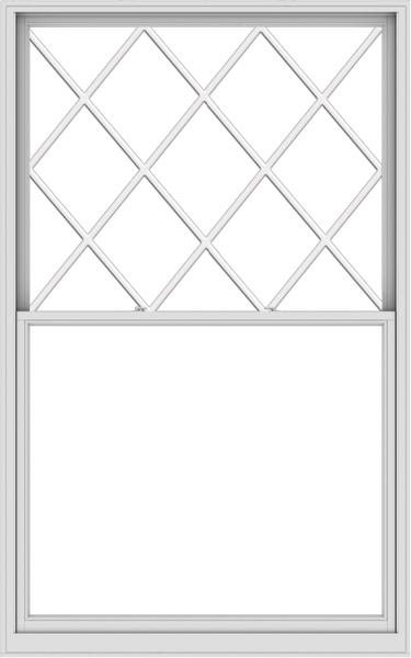 WDMA 60x96 (59.5 x 95.5 inch)  Aluminum Single Double Hung Window with Diamond Grids