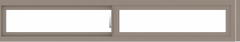 WDMA 66x12 (65.5 x 11.5 inch) Vinyl uPVC Brown Slide Window without Grids Interior