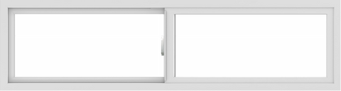 WDMA 66x18 (65.5 x 17.5 inch) Vinyl uPVC White Slide Window without Grids Interior