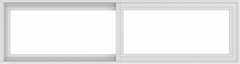 WDMA 66x18 (65.5 x 17.5 inch) Vinyl uPVC White Slide Window without Grids Exterior