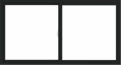 WDMA 66x36 (65.5 x 35.5 inch) Vinyl uPVC Black Slide Window without Grids Interior