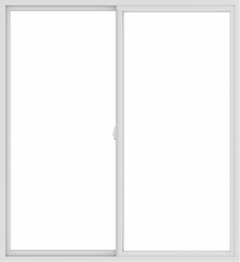 WDMA 66x72 (65.5 x 71.5 inch) Vinyl uPVC White Slide Window without Grids Interior