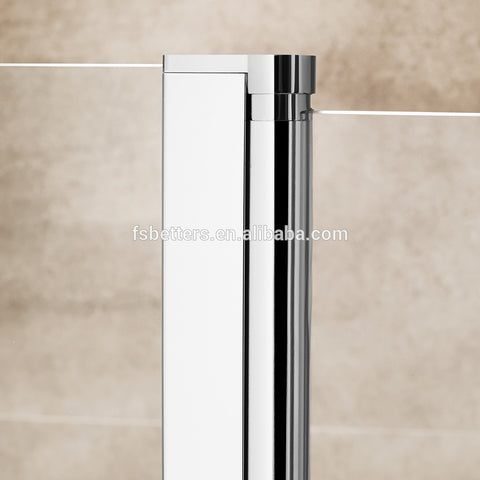 6MM Tempered Glass Cheap Price Double Pivot Bathtub Shower Door on China WDMA