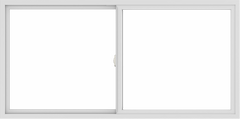 WDMA 72x36 (71.5 x 35.5 inch) Vinyl uPVC White Slide Window without Grids Interior