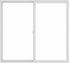 WDMA 72x66 (71.5 x 65.5 inch) Vinyl uPVC White Slide Window without Grids Interior