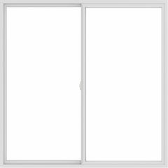 WDMA 72x72 (71.5 x 71.5 inch) Vinyl uPVC White Slide Window without Grids Interior