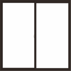 WDMA 72x72 (71.5 x 71.5 inch) Vinyl uPVC Dark Brown Slide Window without Grids Interior