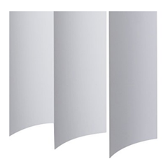 89mm PVC White Vertical slatted blinds for sliding glass door
