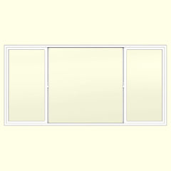 96x48 95.5x47.5 White Color Vinyl PVC Sliding Window With Fiberglass Mesh Screen