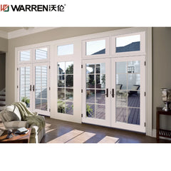 Warren 6 Panel Exterior Door White Front Door With Glass Metal French Doors Aluminum Glass