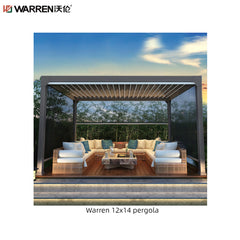 Warren 12x14 pergola with roof louvered patio aluminum waterproof