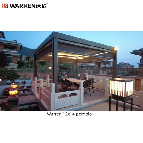 Warren 12x14 pergola with roof louvered patio aluminum waterproof