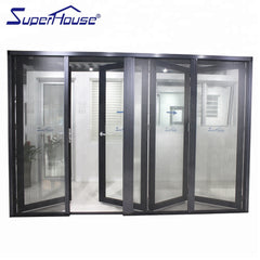 AAMA standard exterior aluminum folding glass door with flush sill design on China WDMA