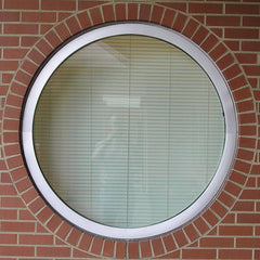 AGGA Aluminum UPVC Single Sash Most Popular Fix Black Round Window