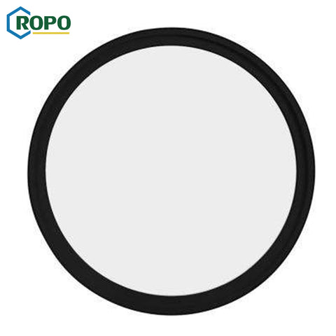 AGGA Aluminum UPVC Single Sash Most Popular Fix Black Round Window