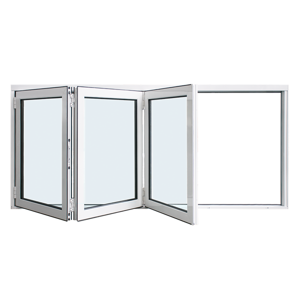 AS2047 standard China company 3 panel alum aluminum horizontal bifold folding window on China WDMA