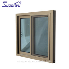AS2047 window glass price low-E glass Aluminium double sash sliding windows for balcony on China WDMA