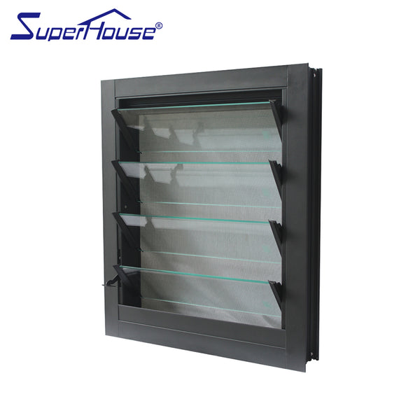 Adjustable louver window tempered glass louver windows with mosquito s