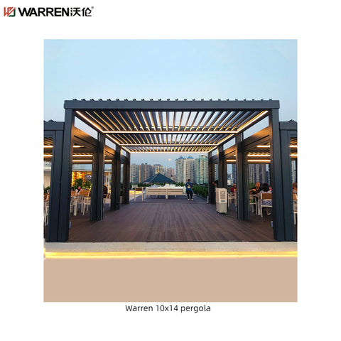 Warren 10x14 pergola canopy with gazebo aluminum metal outdoor