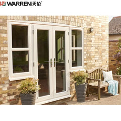 Warren 6 Panel Exterior Door White Front Door With Glass Metal French Doors Aluminum Glass