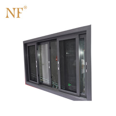 Aluminium Extrusion Building Material Horizontal Sliding Windows with Anti-Theft Mosquito Net on China WDMA