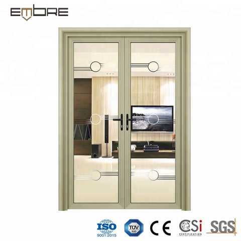 Aluminium Fog Glass Office Door Specification on China WDMA