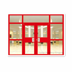 Aluminium Frame Glass Commercial Used Store Double Casement Door on China WDMA