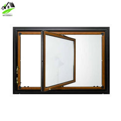 Aluminium Frame Vertical Pivot Window with Tempered Glass on China WDMA