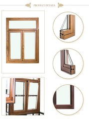 Aluminium Wood Soundproof Double or Fixed Glass Commercial Windows on China WDMA