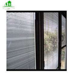 Aluminium casement double glazed windows with blinds inside on China WDMA