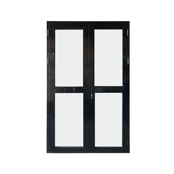 Aluminium commercial system double hinge french glass door on China WDMA