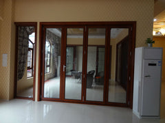 Aluminium exterior bi fold door with internal blinds on China WDMA