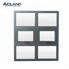 Aluminium extrusion frame black double awning window design on China WDMA