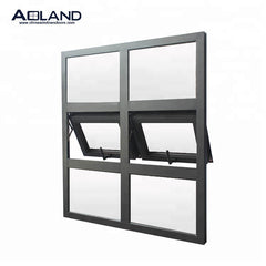 Aluminium extrusion frame black double awning window design on China WDMA