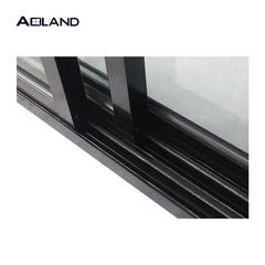 Aluminium finished 3 panel glass entry sliding doors China on China WDMA