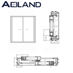 Aluminium frame double glazed sliding windows with stainless steel mesh on China WDMA